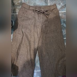 Wool/acrylic blend capris wide leg pants